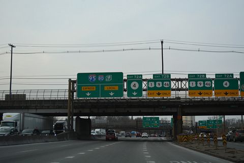 I-95 south at I-80 - Fort Lee, NJ