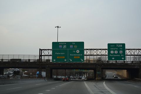 I-95 south at I-80 - Fort Lee, NJ