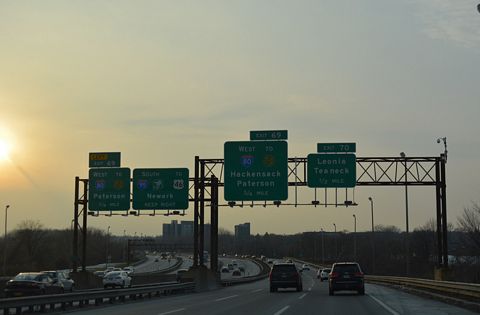 I-95 south at I-80 - Leona, NJ