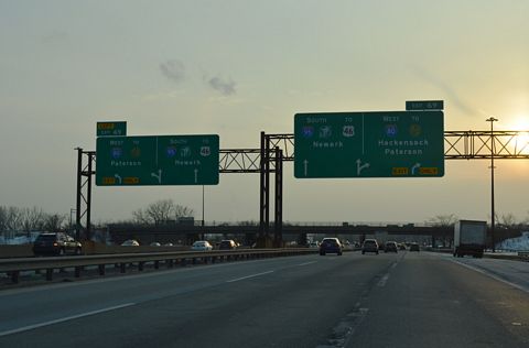 I-95 south at I-80 - Teaneck Twp, NJ