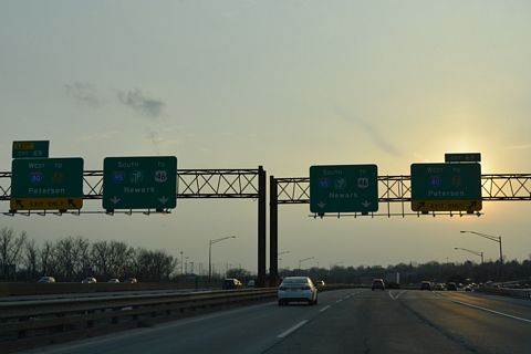 I-95 south at I-80 - Teaneck Twp, NJ