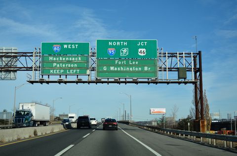 I-95/NJ Tpk West Spur north at I-80 - Ridgefield