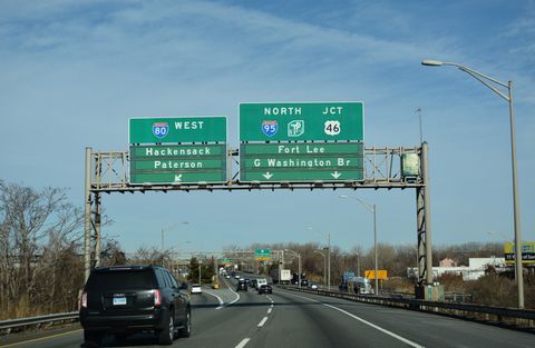 I-95/NJ Tpk West Spur north at I-80 - Ridgefield