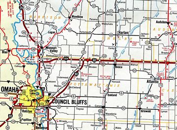 Interstate 80N in southwest Iowa – 1972