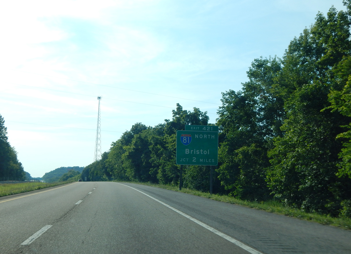 I-40 west at I-81 - Dandridge, TN