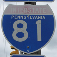 Interstate 81 shield representation