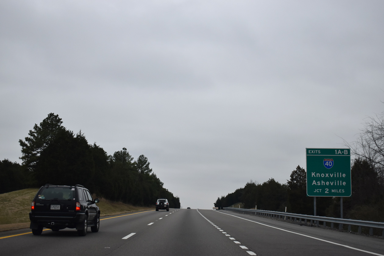 I-81 south at I-40 - White Pine, TN