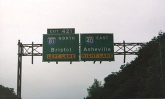 I-40 east at I-81 - 1995