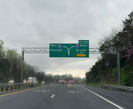 I-40 west at I-81 - Dandridge, TN