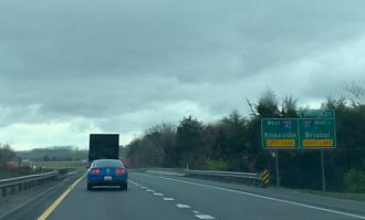 I-40 west at I-81 - Dandridge, TN