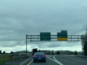 I-40 West at Interstate 81 near Dandridge, Tennessee