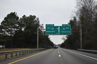 I-81 south at I-40 - White Pine, TN