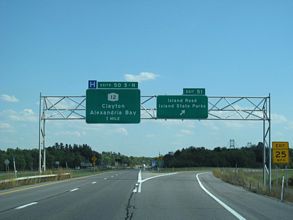 I-81 south at Island Rd - Wellesley Island, NY