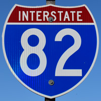 Interstate 82 shield representation