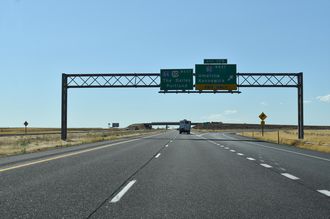 I-84/US 30 west at Exit 179 to westbound Interstate 82