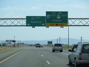 Replaced overhead for I-82 east / U.S. 97 south on I-90 eastbound