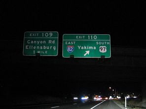 I-90 west at I-82/US 97 in 2006