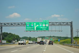 I-81/US 322 east at I-83 - Susquehanna Twp, PA