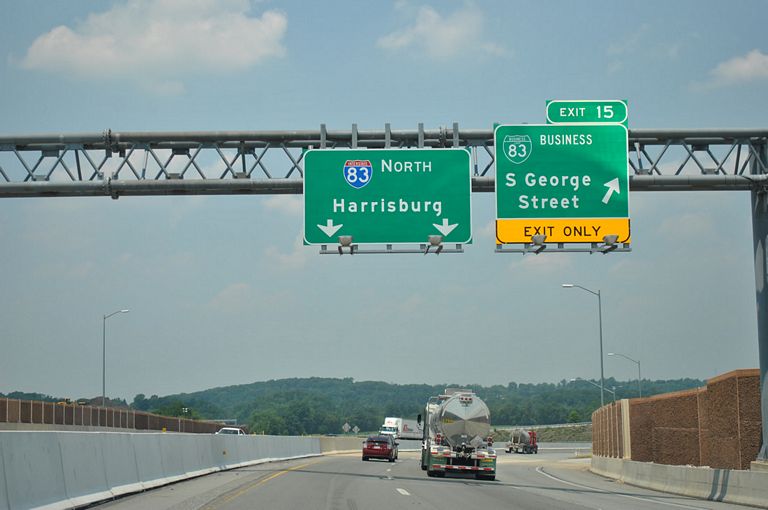 I-83 north at Business Loop I-83 - York, PA