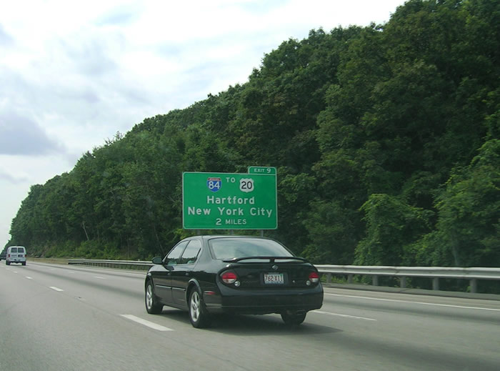 I-90/Mass Pike west at I-84 - 2005