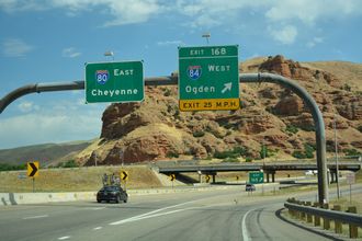 I-80 east at I-84 - Echo, UT