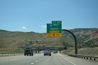 I-80 west at I-84 - Echo, UT