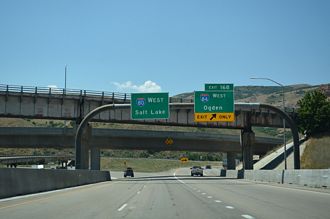 I-80 west at I-84 - Echo, UT