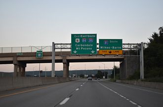 I-81/US 6 south at I-84/380 - Dunmore, PA