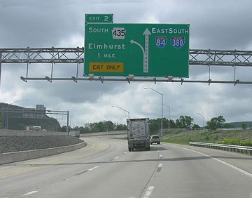 I-84/380 split - Roaring Brook, PA