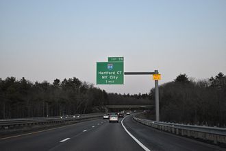 I-90/Mass Pike east at I-84 - Sturbridge, MA