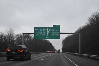 I-90/Mass Pike west at I-84 - Charlton, MA