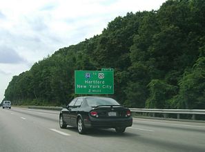 I-90/Mass Pike west at I-84 - 2005