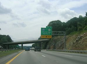 I-90/Mass Pike west at I-84 - 2005