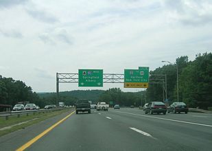 I-90/Mass Pike west at I-84 - 2005