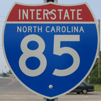 Interstate 85 shield representation