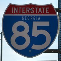 Interstate 85 shield representation