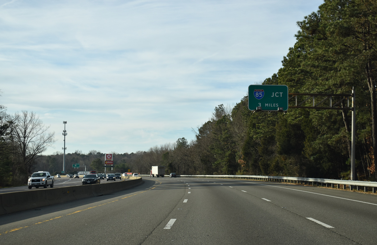 I-95 south at I-85 - Petersburg, VA
