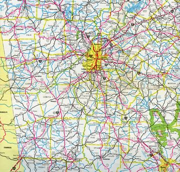 North Georgia – 1964 Georgia Official Highway Map