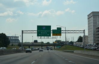 I-85 south at I-65/US 82 - Montgomery, AL