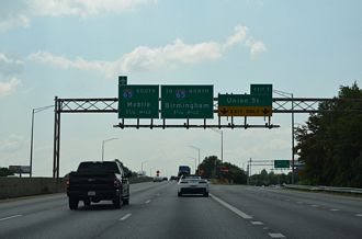 I-85 south at I-65/US 82 - Montgomery, AL