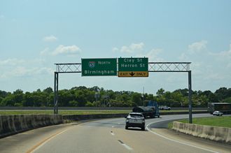 I-85 south at I-65/US 82 - Montgomery, AL