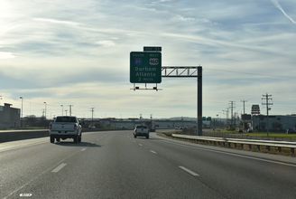 I-95 south at I-85/US 460 - Petersburg, VA
