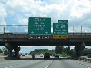 I-95 south at I-85/US 460 - 2010