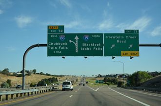 I-15 North at Interstate 86 in Pocatello, Idaho
