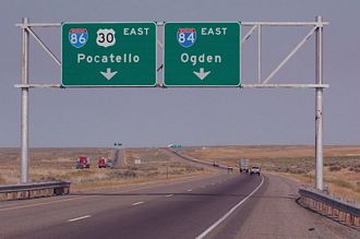 I-84/US 30 east at I-86 - 2007