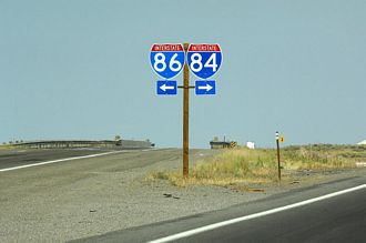 I-84/US 30 east at I-86 - 2007
