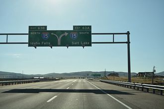I-86 east at I-15 - Pocatello, ID