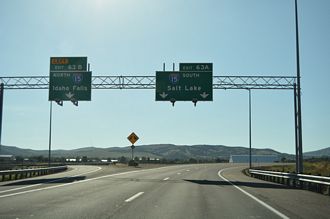 I-86 east at I-15 - Pocatello, ID
