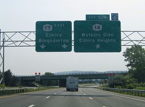 I-86/NY 17 east at NY 14 - Horseheads