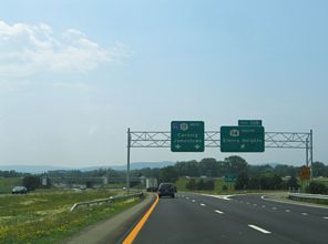 NY 17 west at I-86/NY 14 - Horseheads